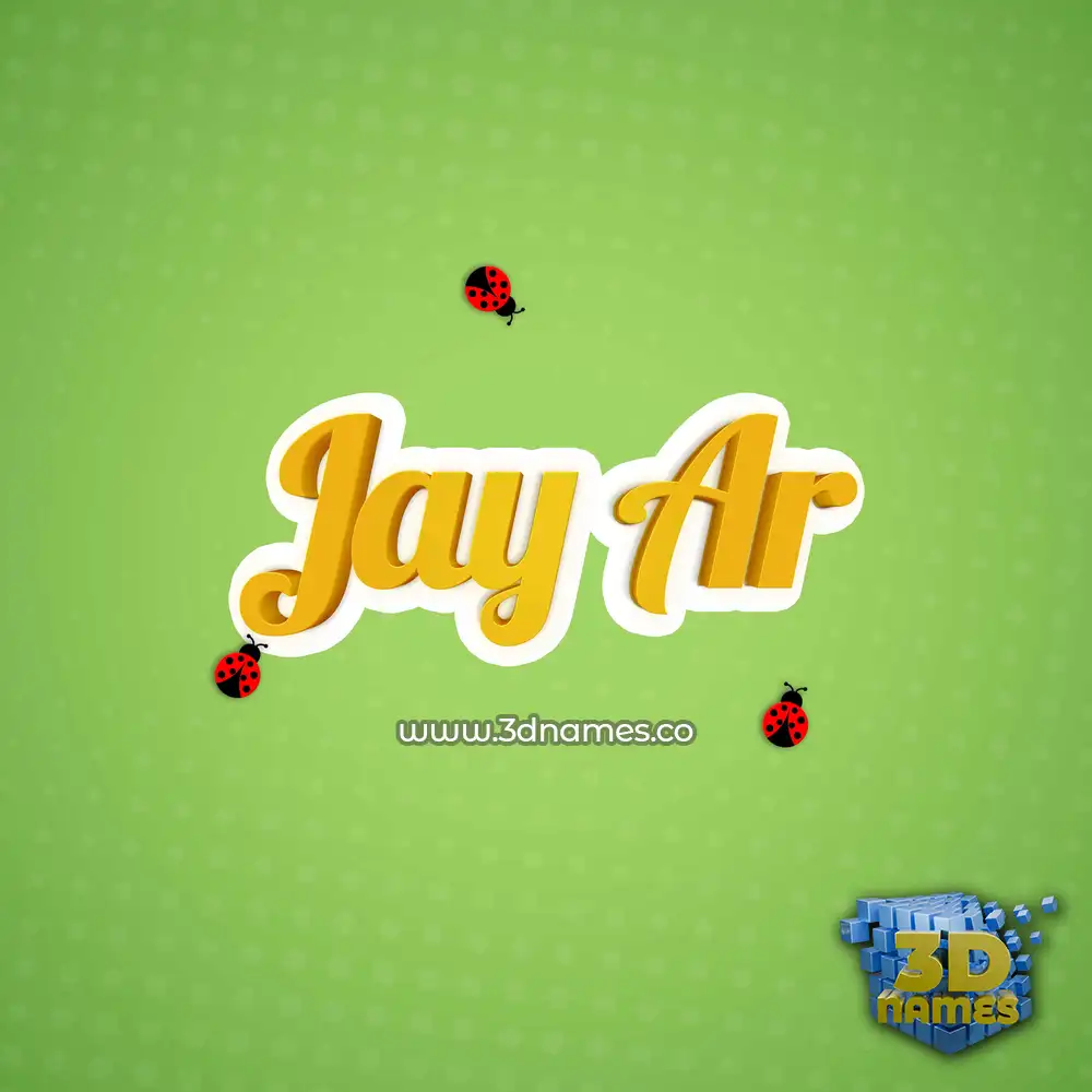 jay ar in Ladybugs style - 3D name wallpaper