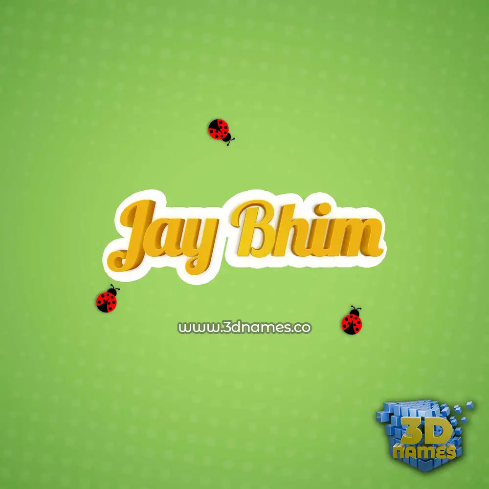 jay bhim in Ladybugs style - 3D name wallpaper