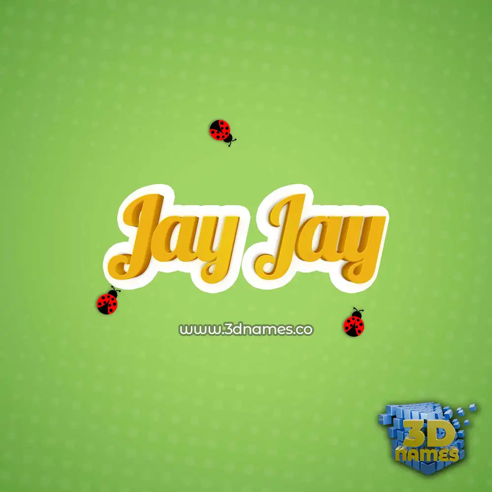 jay jay in Ladybugs style - 3D name wallpaper