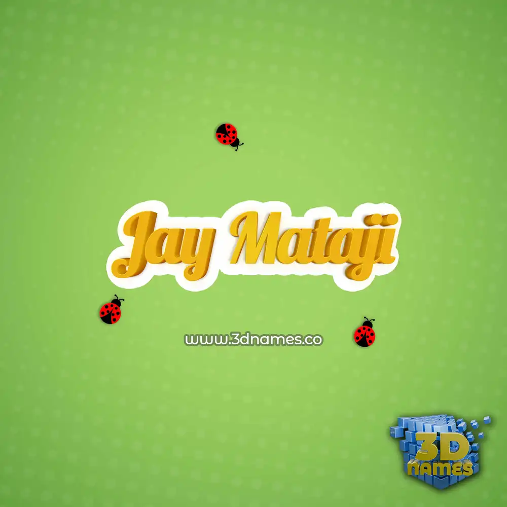 jay mataji in Ladybugs style - 3D name wallpaper