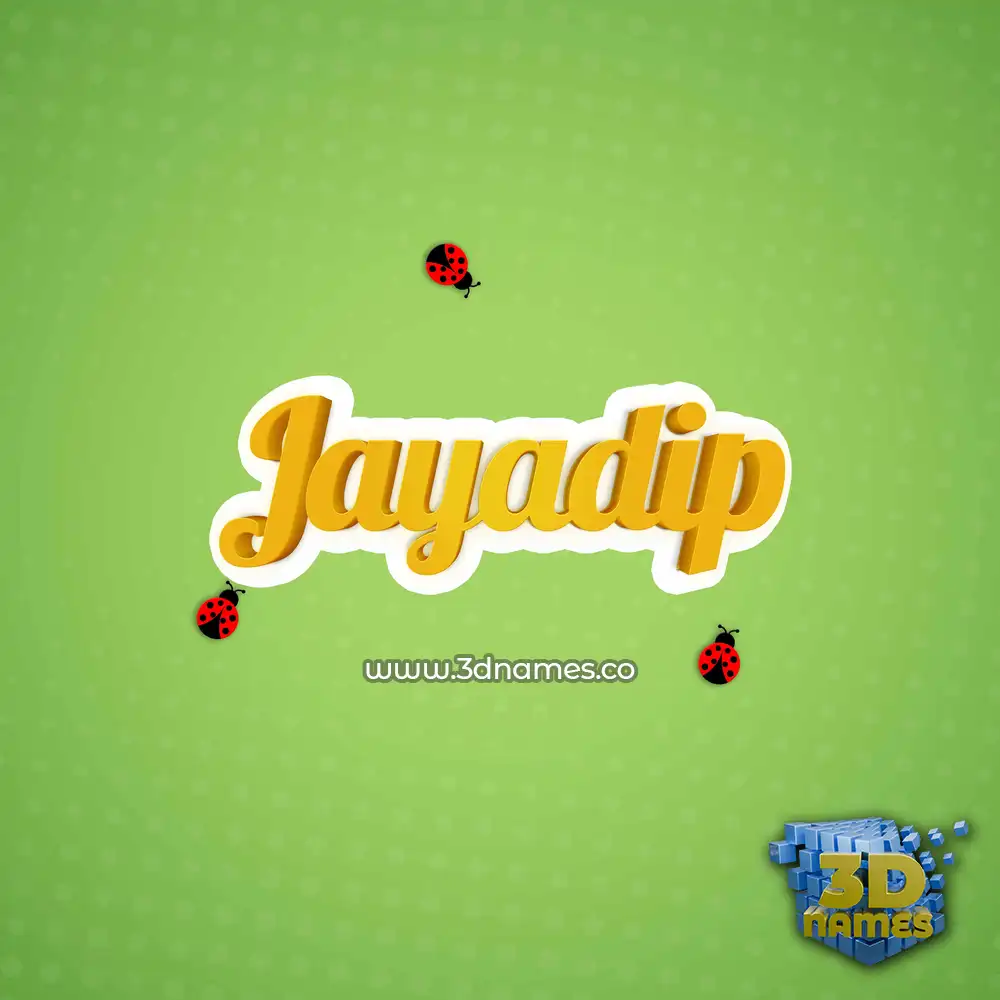 jayadip in Ladybugs style - 3D name wallpaper