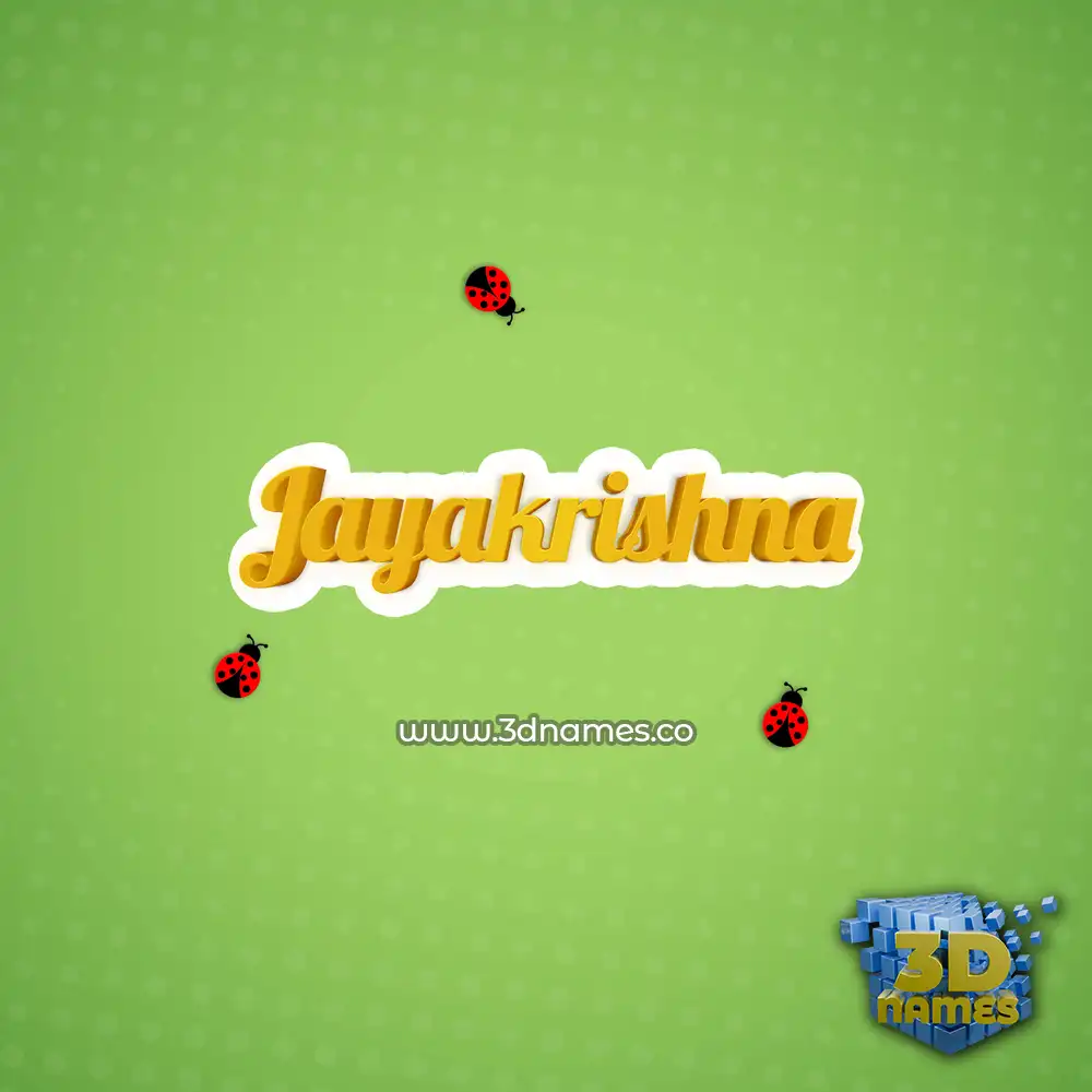 jayakrishna in Ladybugs style - 3D name wallpaper