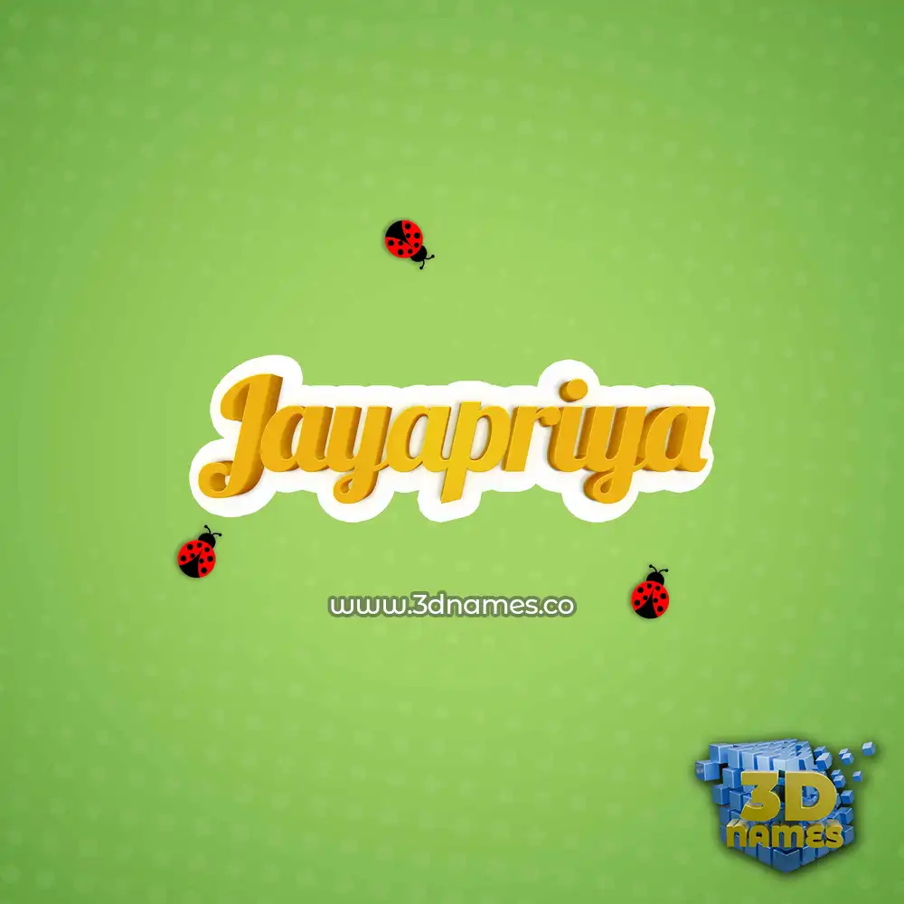jayapriya in Ladybugs style - 3D name wallpaper