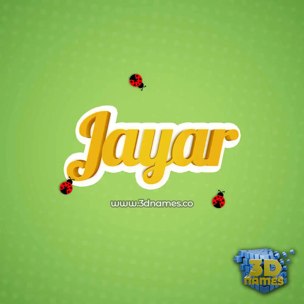 jayar in Ladybugs style - 3D name wallpaper
