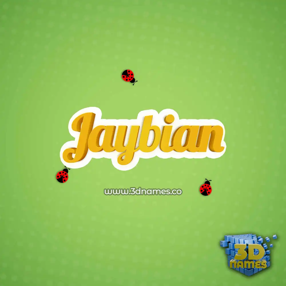 jaybian in Ladybugs style - 3D name wallpaper