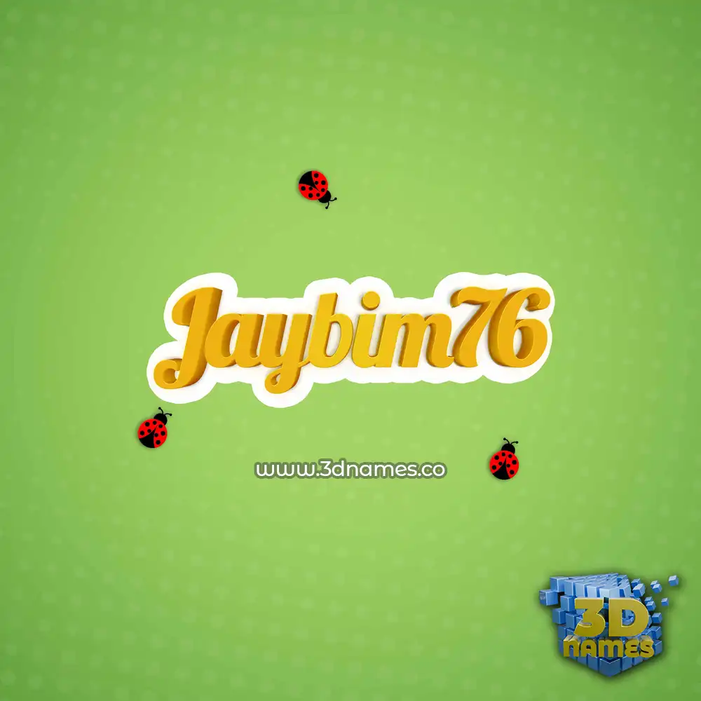 jaybim76 in Ladybugs style - 3D name wallpaper