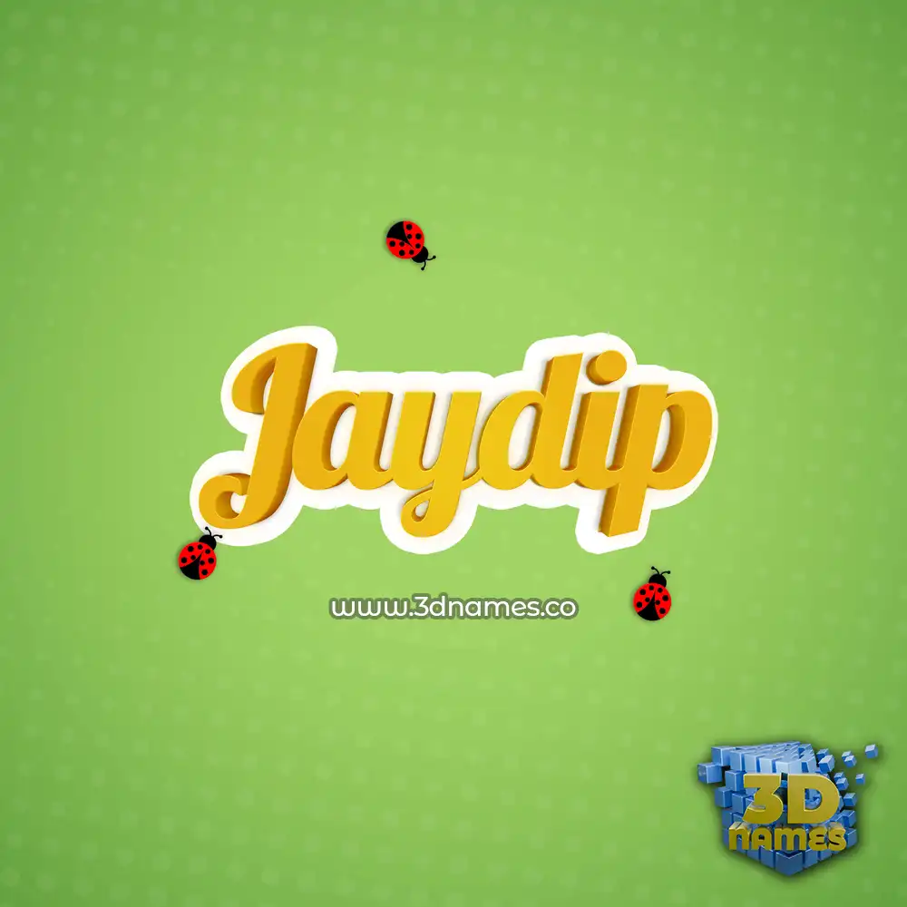 jaydip in Ladybugs style - 3D name wallpaper