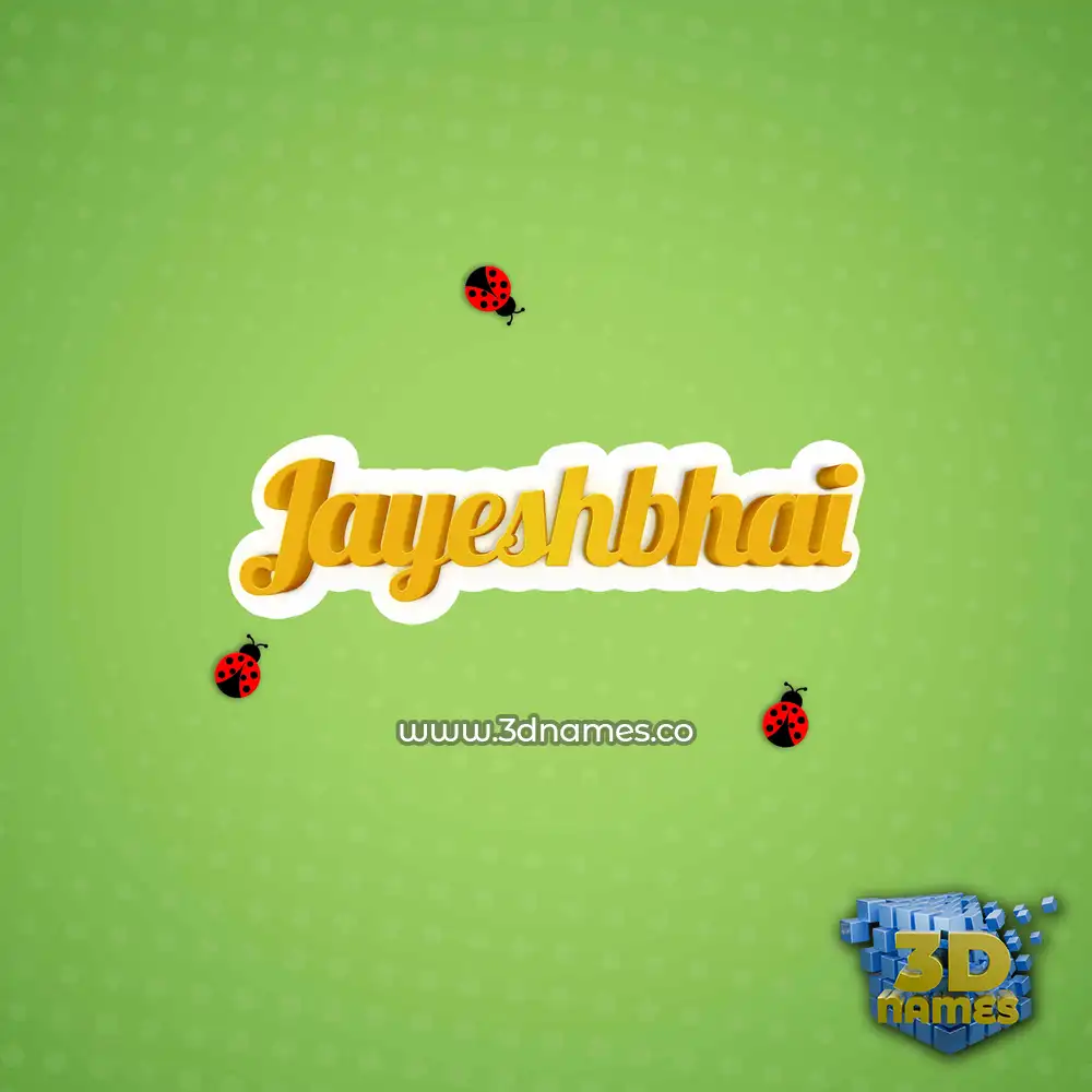 jayeshbhai in Ladybugs style - 3D name wallpaper