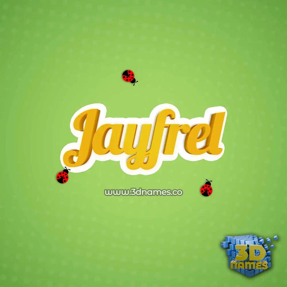 jayfrel in Ladybugs style - 3D name wallpaper