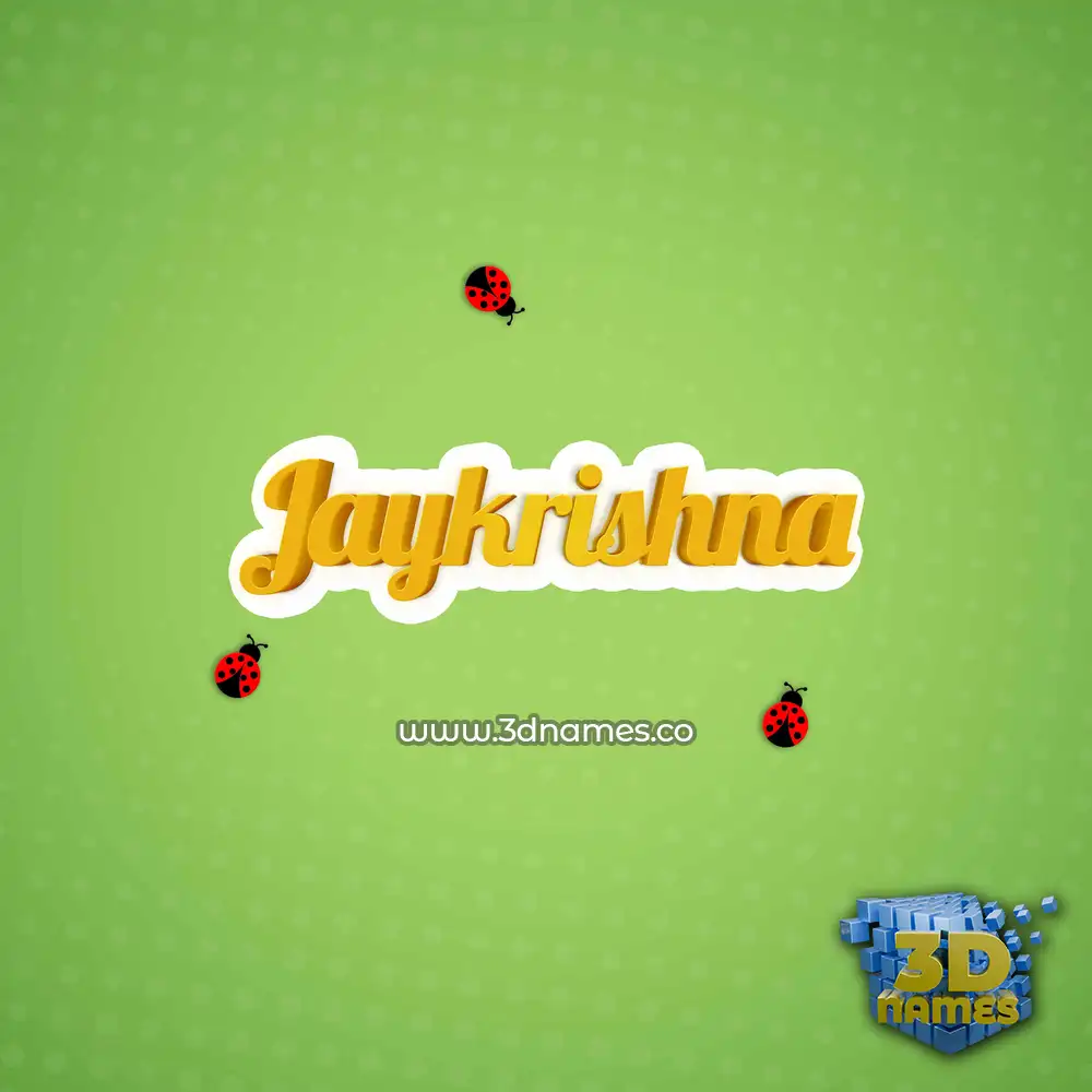 jaykrishna in Ladybugs style - 3D name wallpaper
