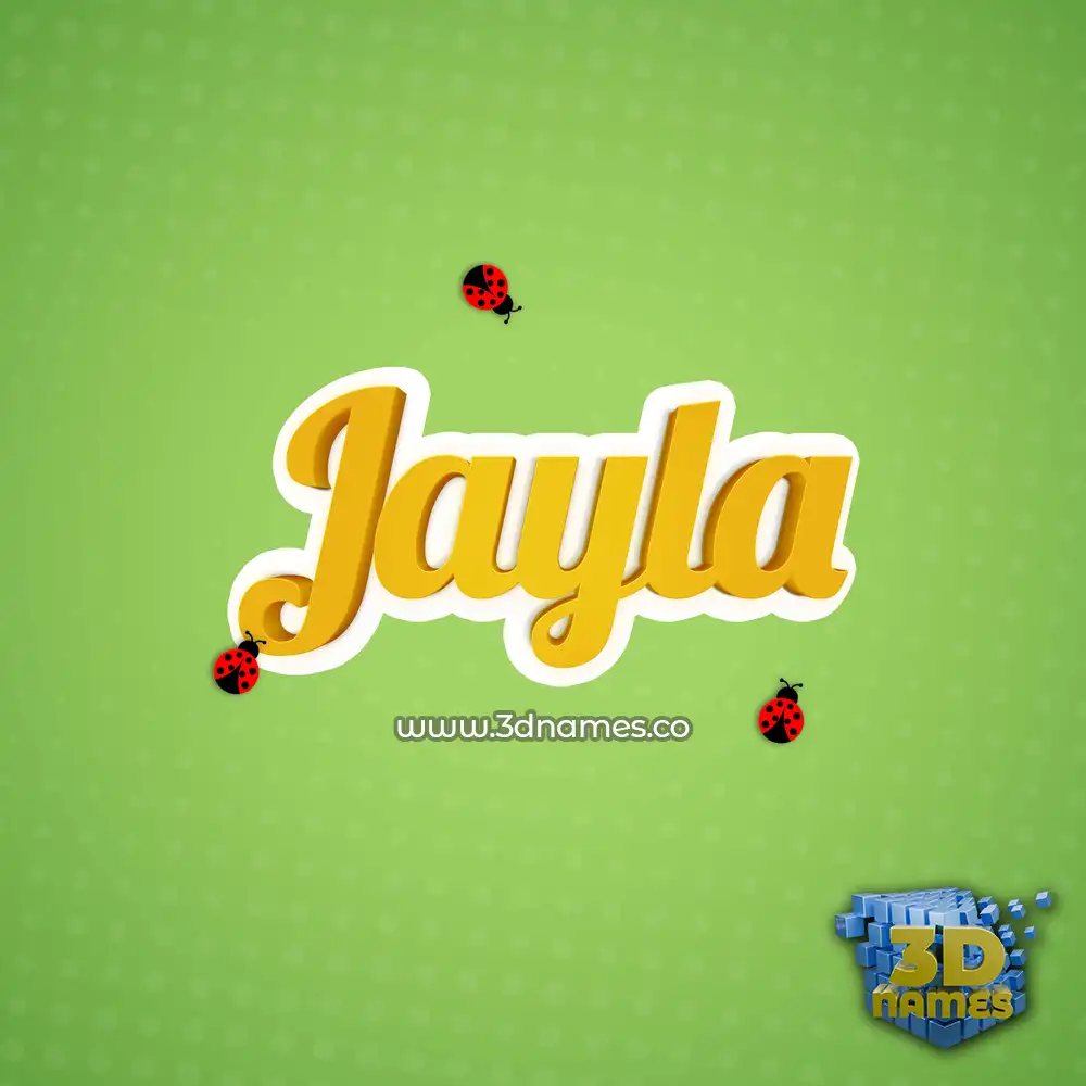 jayla in Ladybugs style - 3D name wallpaper