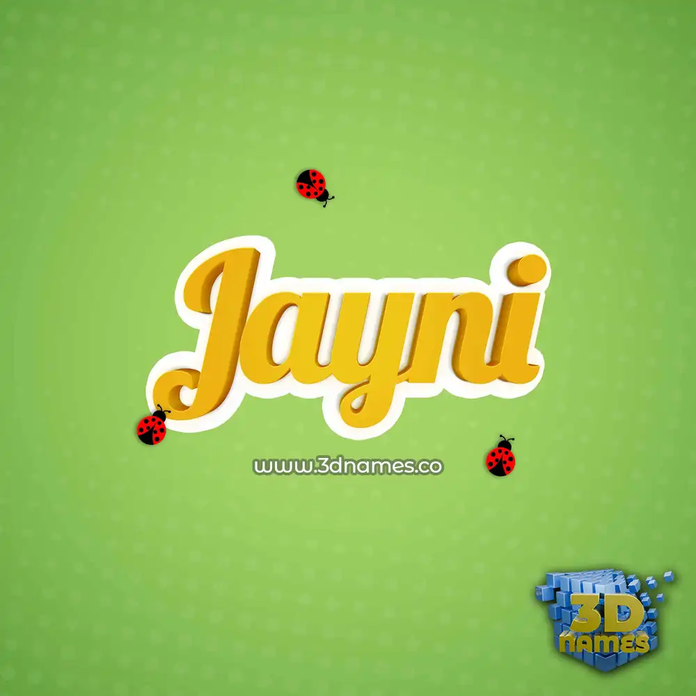 jayni in Ladybugs style - 3D name wallpaper