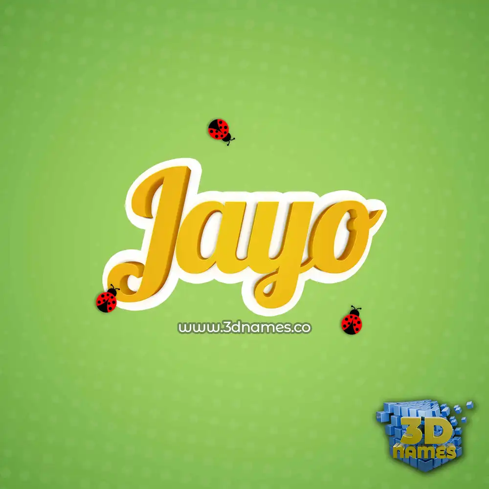 jayo in Ladybugs style - 3D name wallpaper