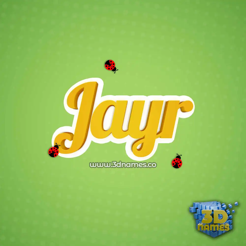 jayr in Ladybugs style - 3D name wallpaper