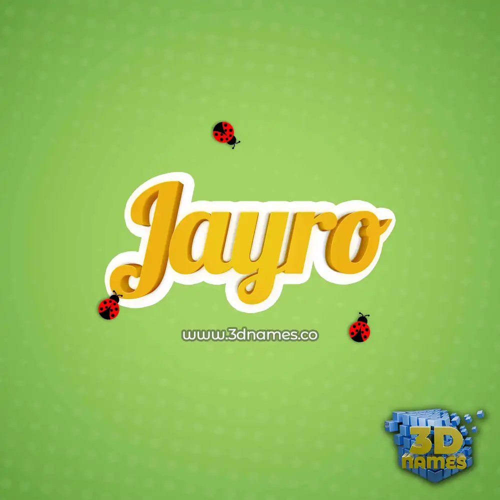 jayro in Ladybugs style - 3D name wallpaper