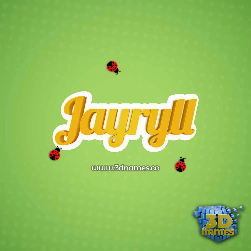 jayryll in Ladybugs style - 3D name wallpaper