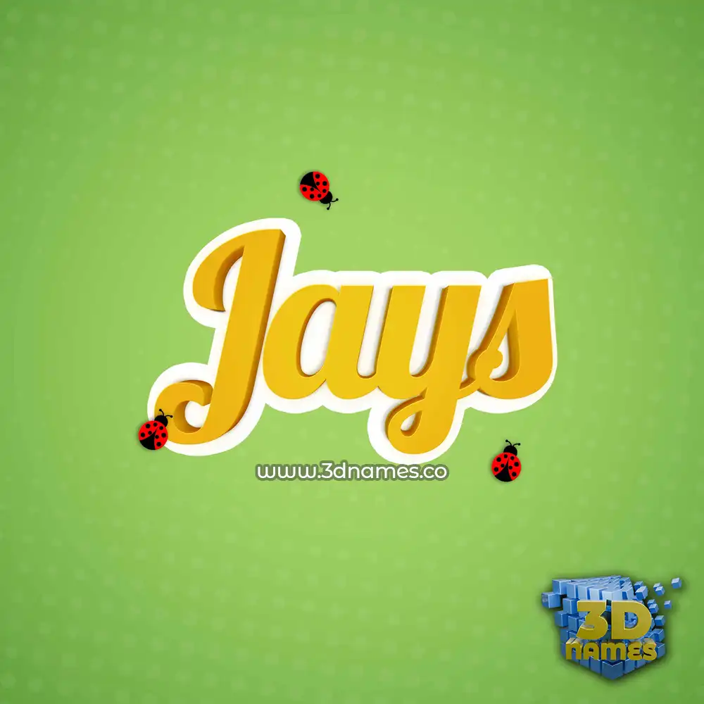jays in Ladybugs style - 3D name wallpaper