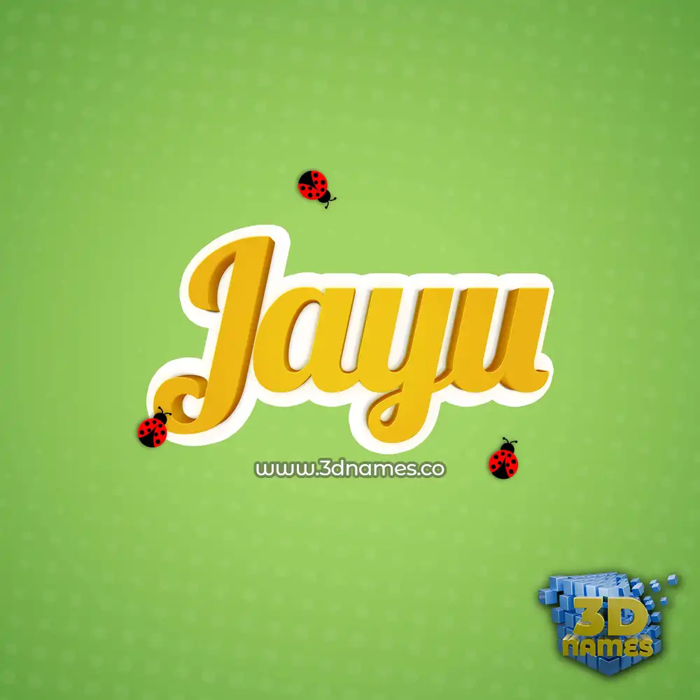 jayu in Ladybugs style - 3D name wallpaper