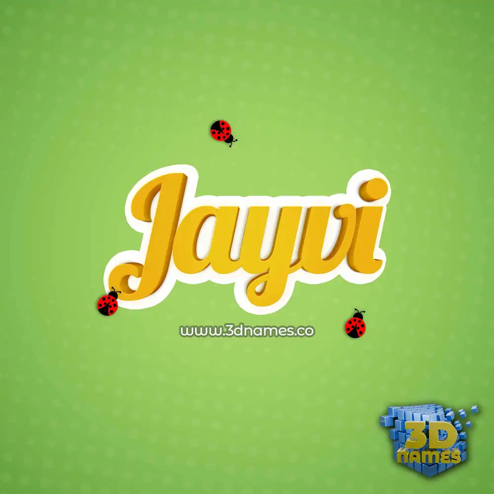 jayvi in Ladybugs style - 3D name wallpaper