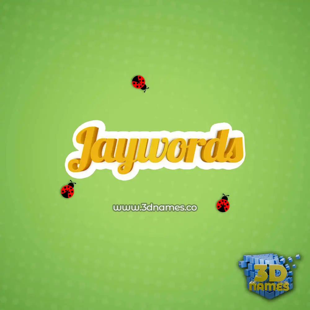 jaywords in Ladybugs style - 3D name wallpaper