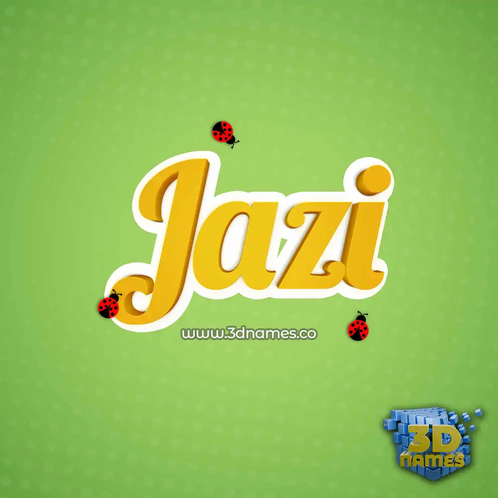 jazi in Ladybugs style - 3D name wallpaper