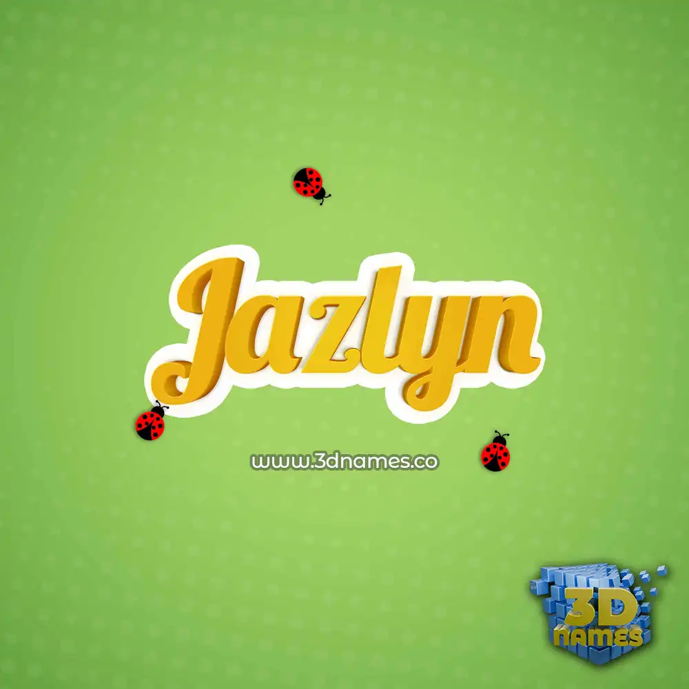 jazlyn in Ladybugs style - 3D name wallpaper