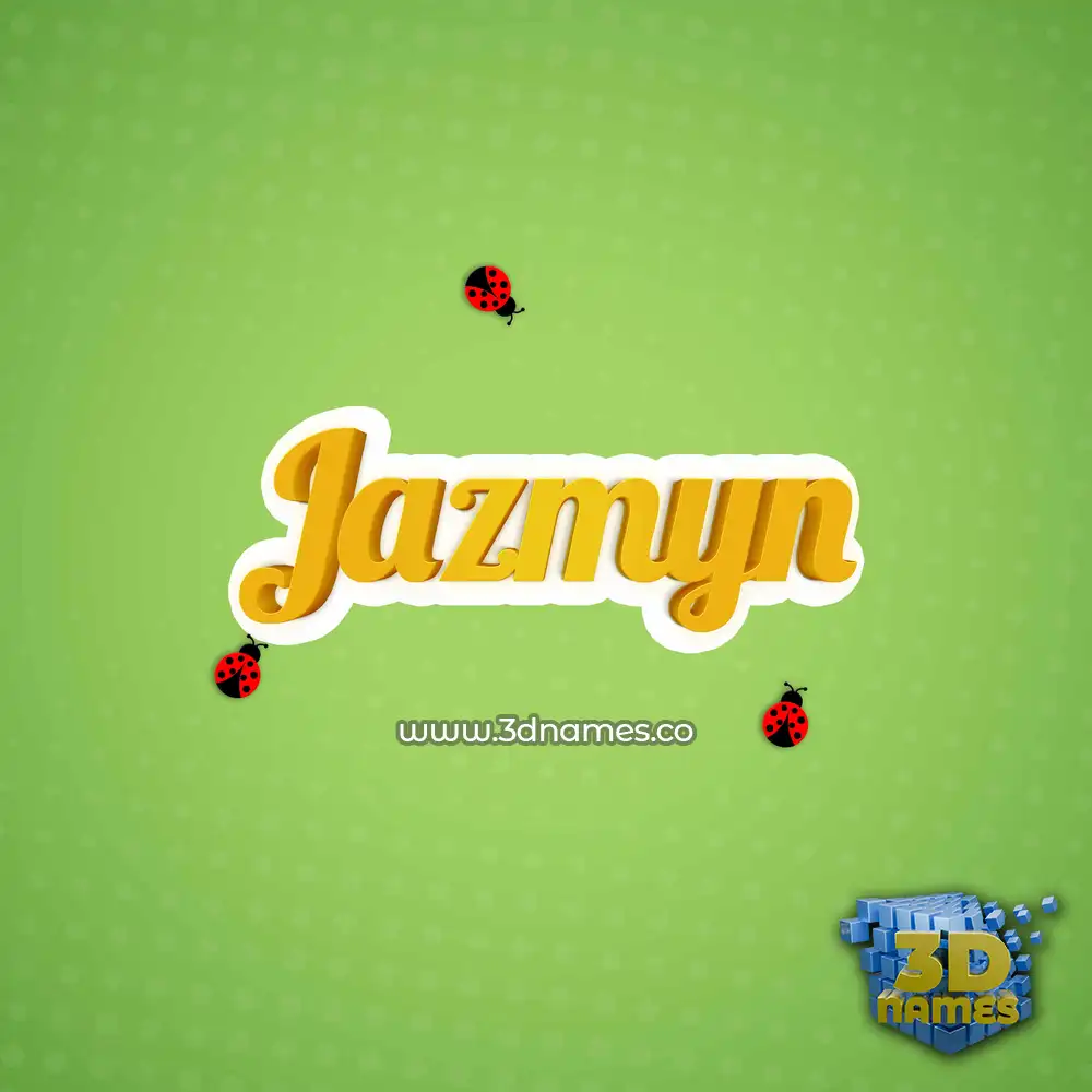 jazmyn in Ladybugs style - 3D name wallpaper
