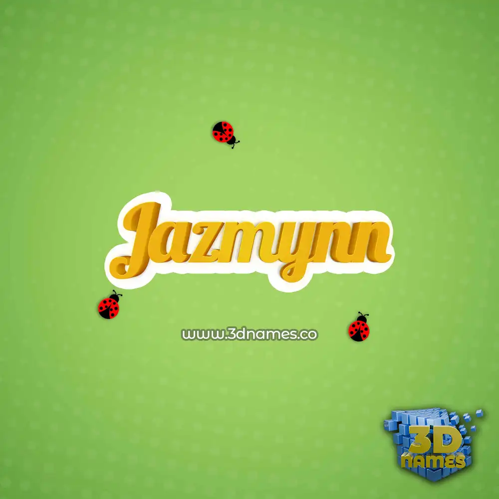 jazmynn in Ladybugs style - 3D name wallpaper