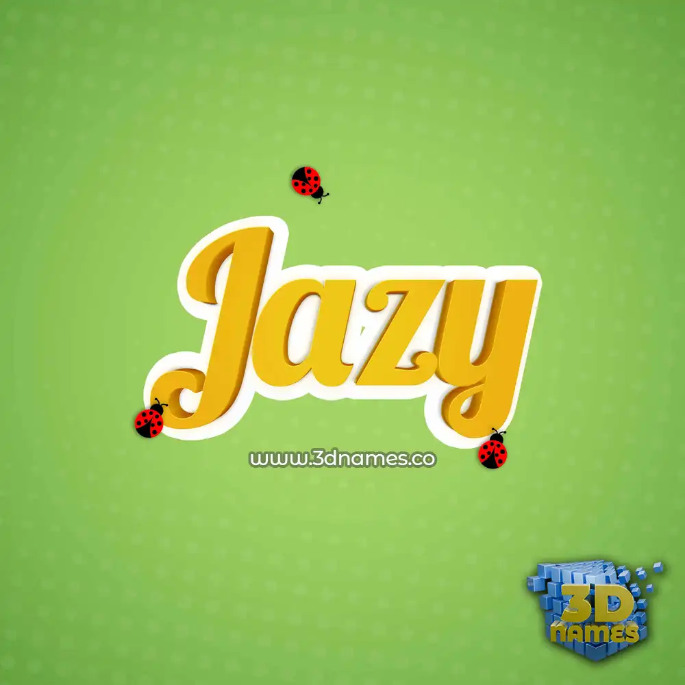 jazy in Ladybugs style - 3D name wallpaper