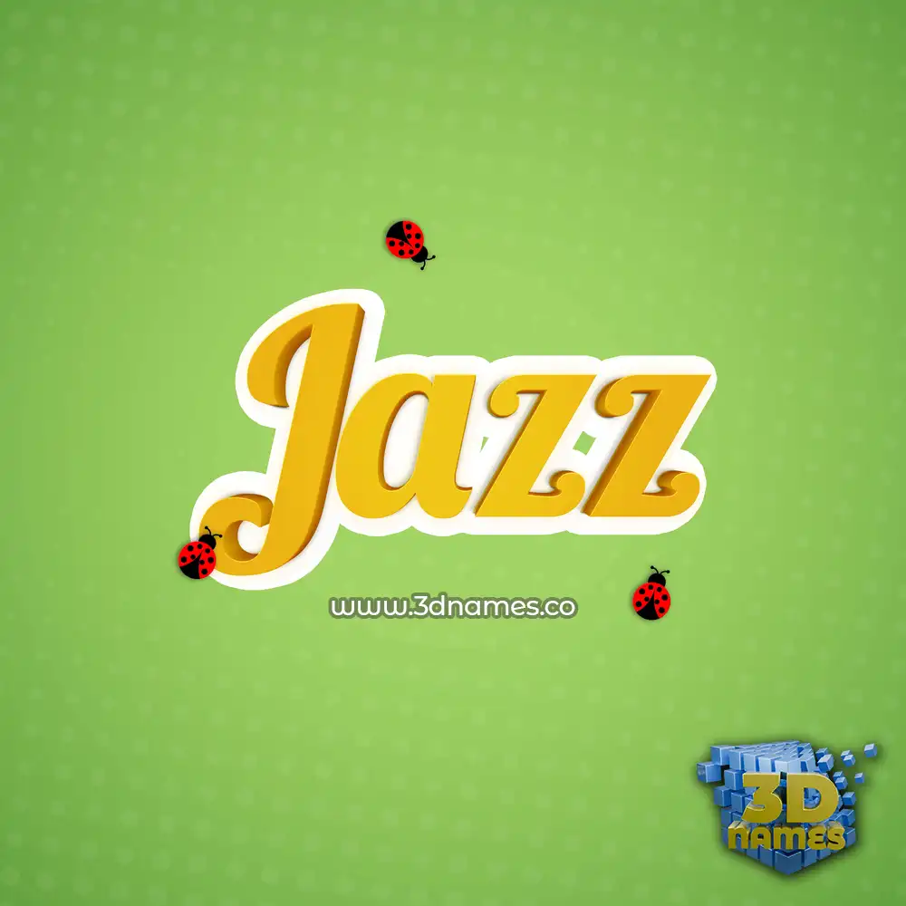 jazz in Ladybugs style - 3D name wallpaper