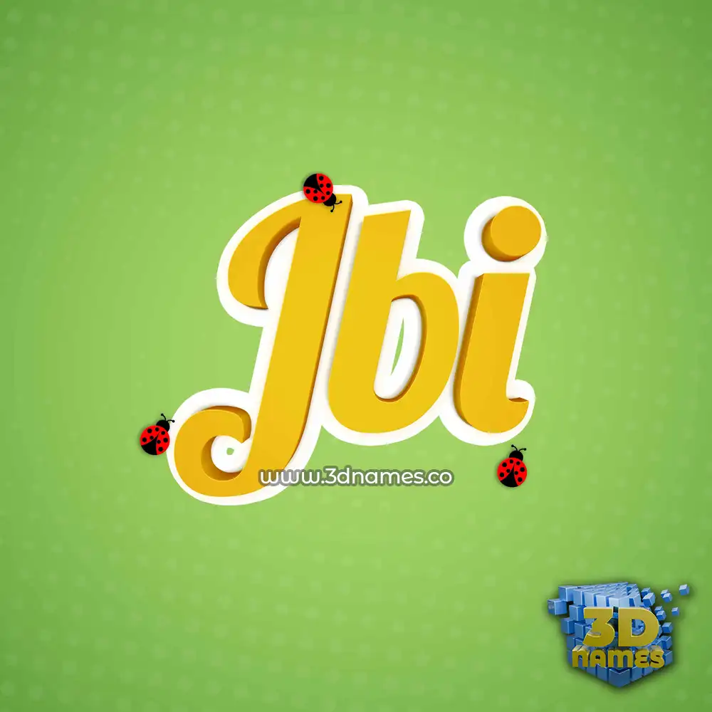 jbi in Ladybugs style - 3D name wallpaper
