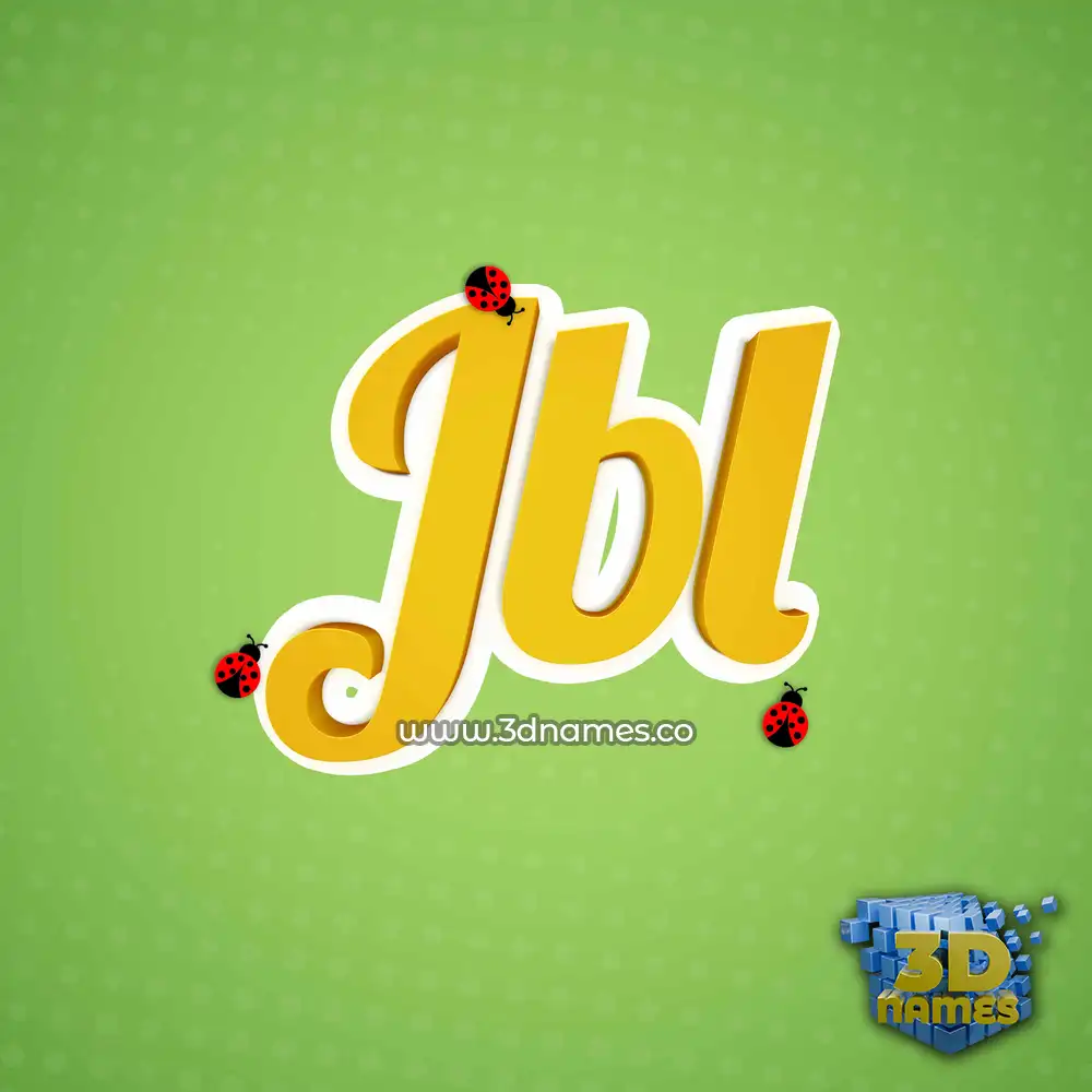 jbl in Ladybugs style - 3D name wallpaper