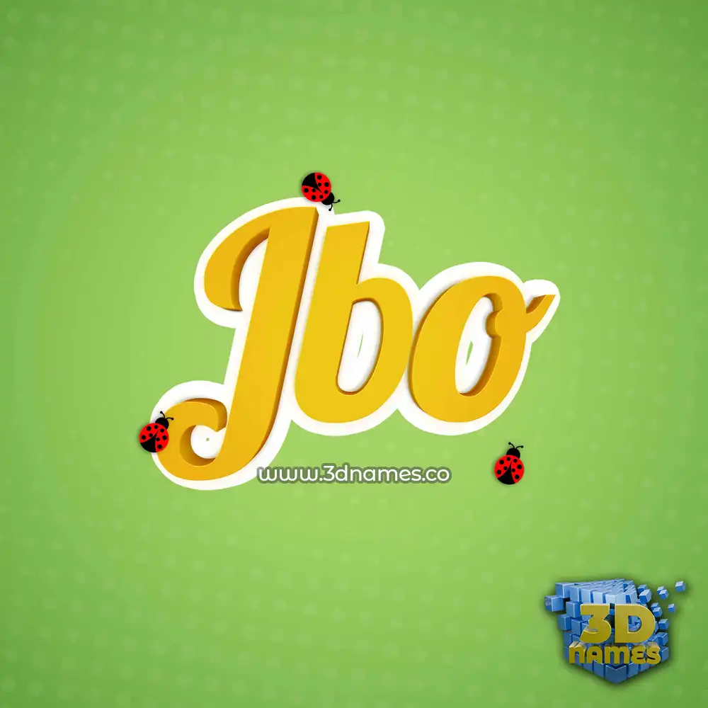 jbo in Ladybugs style - 3D name wallpaper