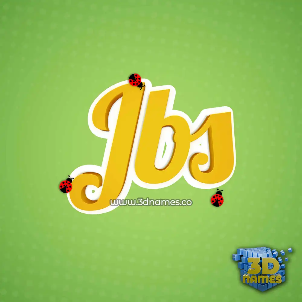jbs in Ladybugs style - 3D name wallpaper