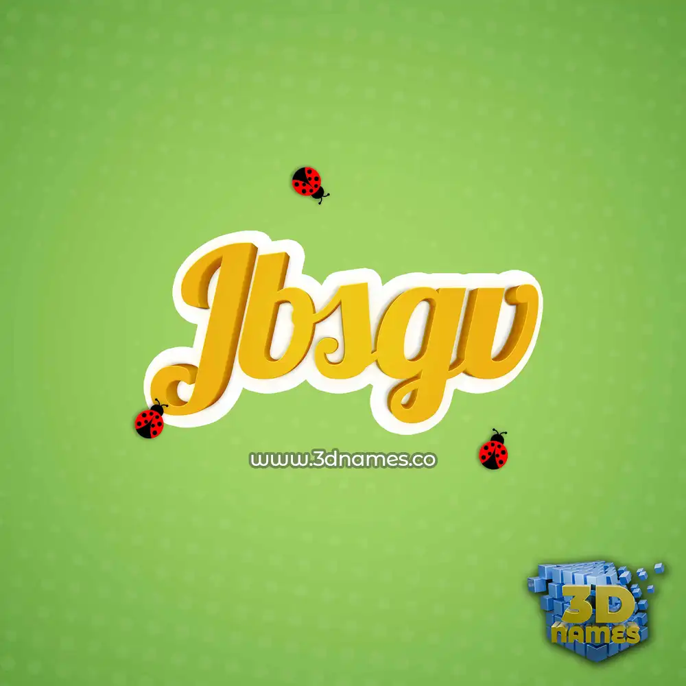jbsgv in Ladybugs style - 3D name wallpaper