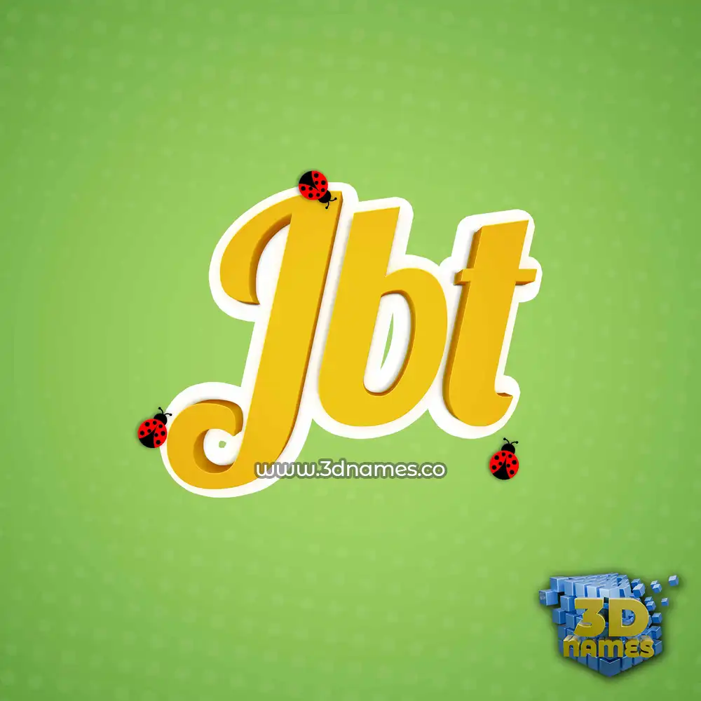 jbt in Ladybugs style - 3D name wallpaper