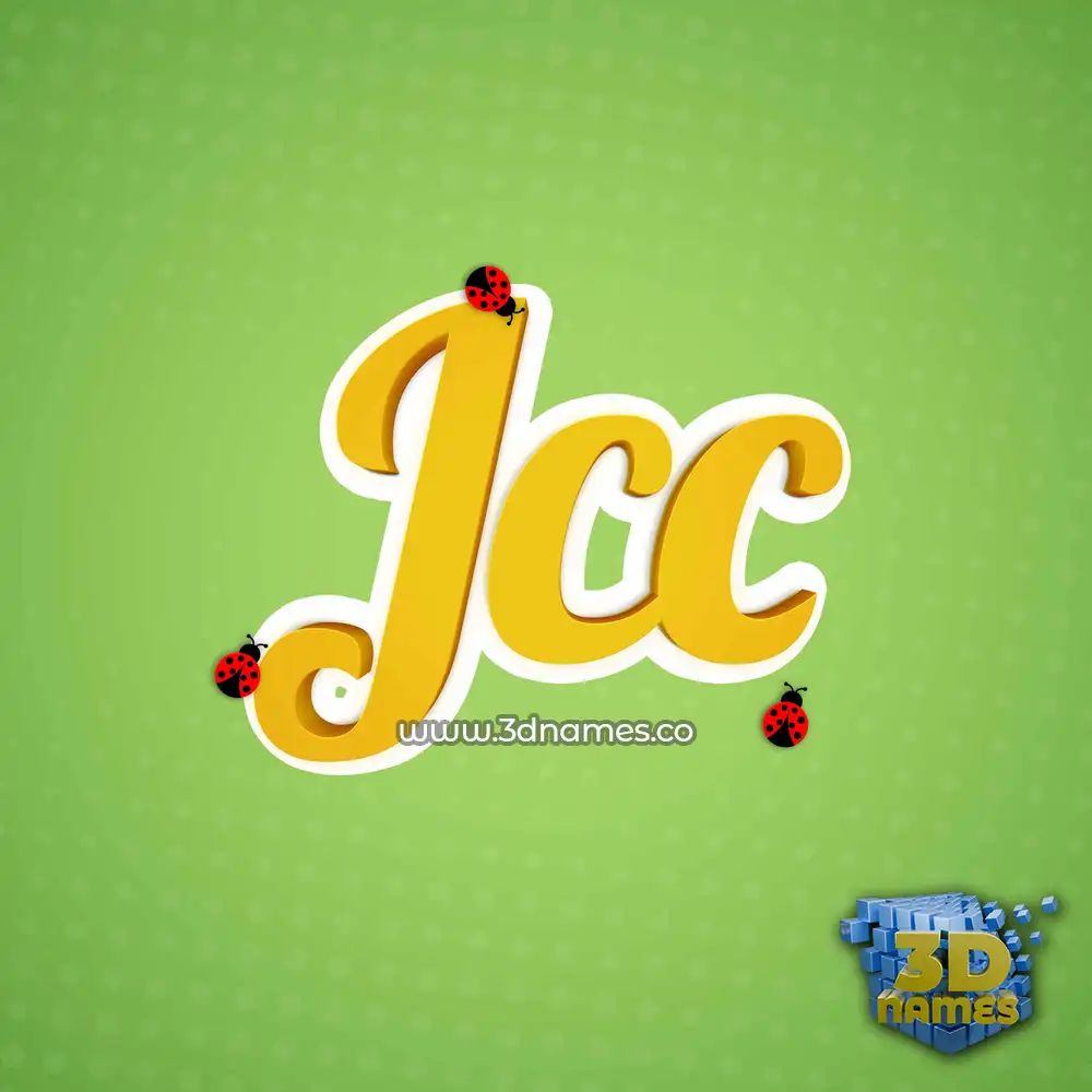 jcc in Ladybugs style - 3D name wallpaper