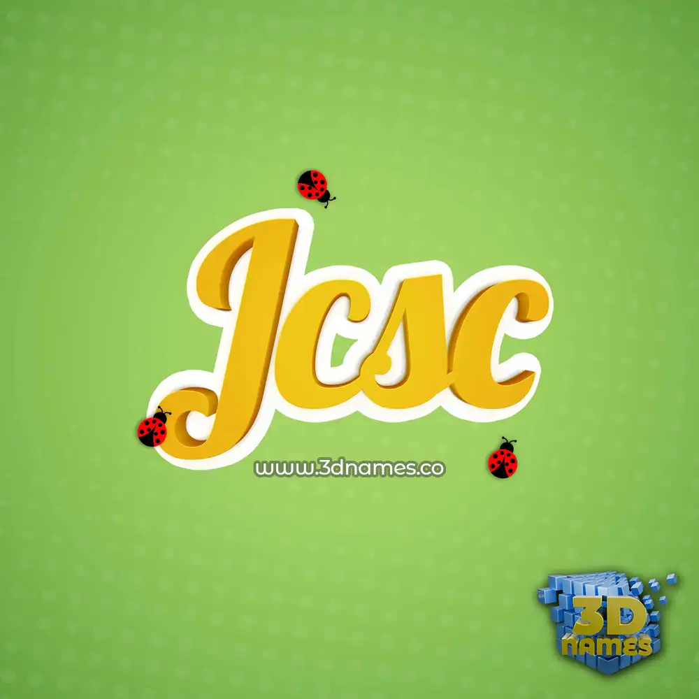 jcsc in Ladybugs style - 3D name wallpaper