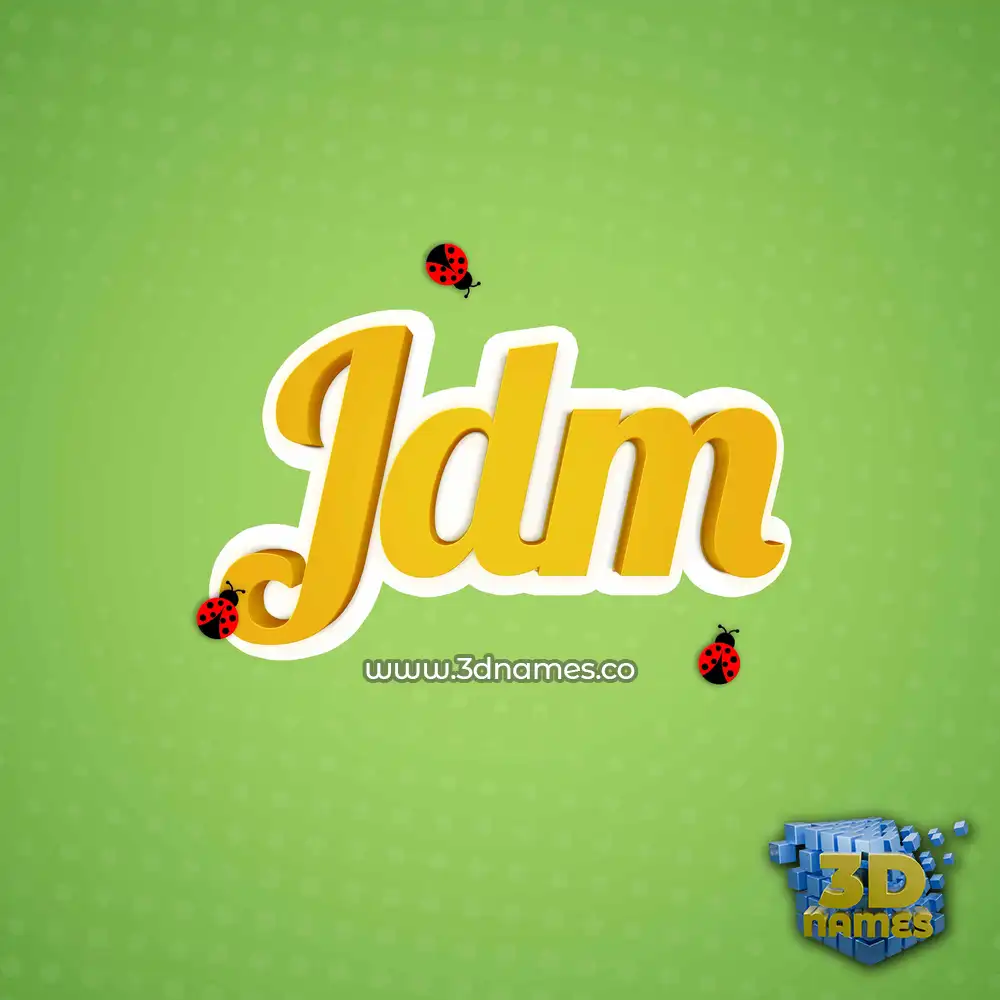 jdm in Ladybugs style - 3D name wallpaper