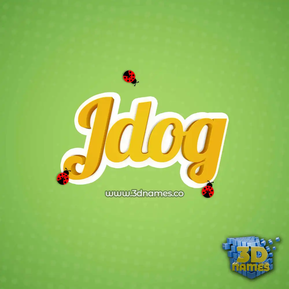 jdog in Ladybugs style - 3D name wallpaper