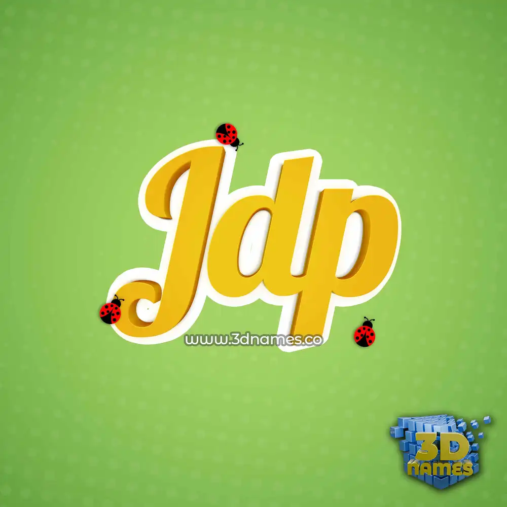 jdp in Ladybugs style - 3D name wallpaper