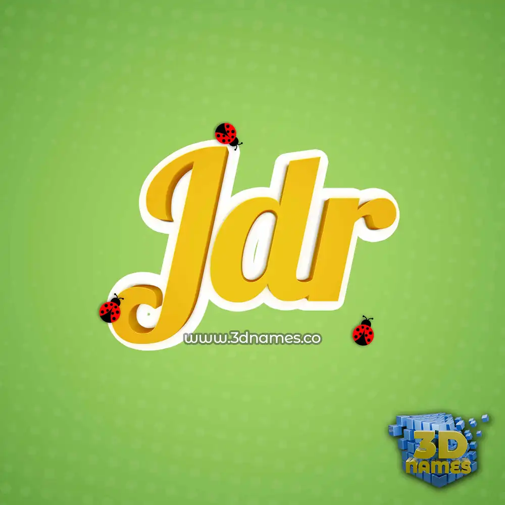 jdr in Ladybugs style - 3D name wallpaper