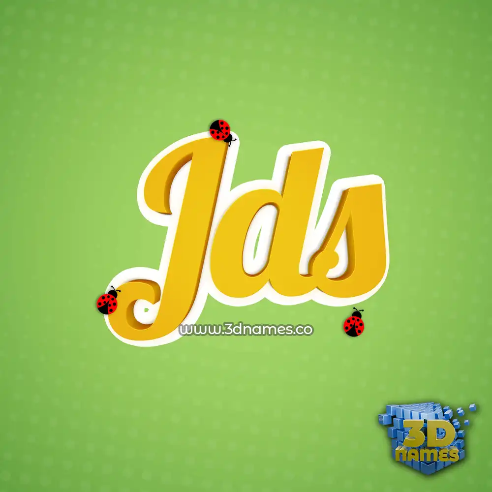 jds in Ladybugs style - 3D name wallpaper