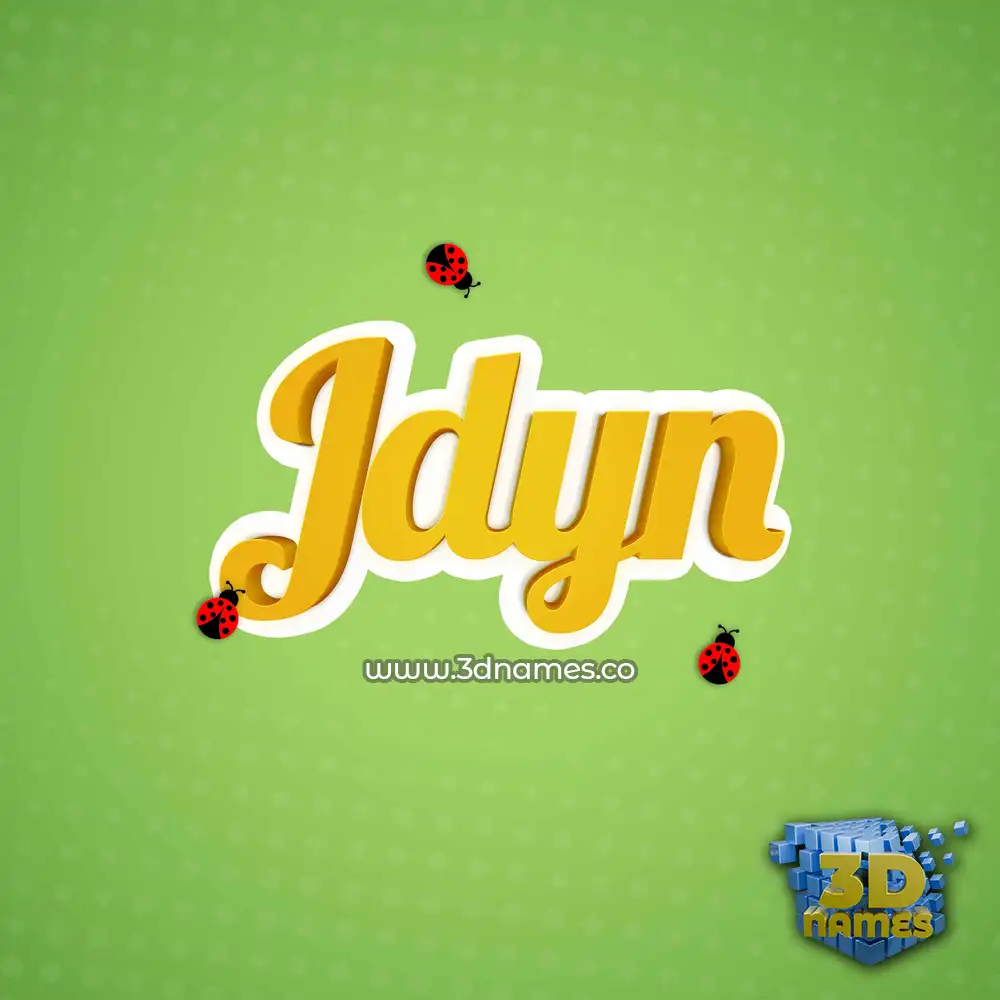 jdyn in Ladybugs style - 3D name wallpaper
