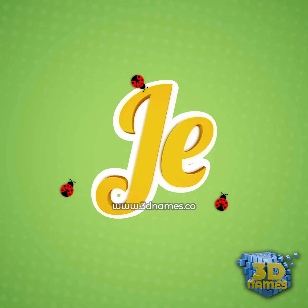 je in Ladybugs style - 3D name wallpaper