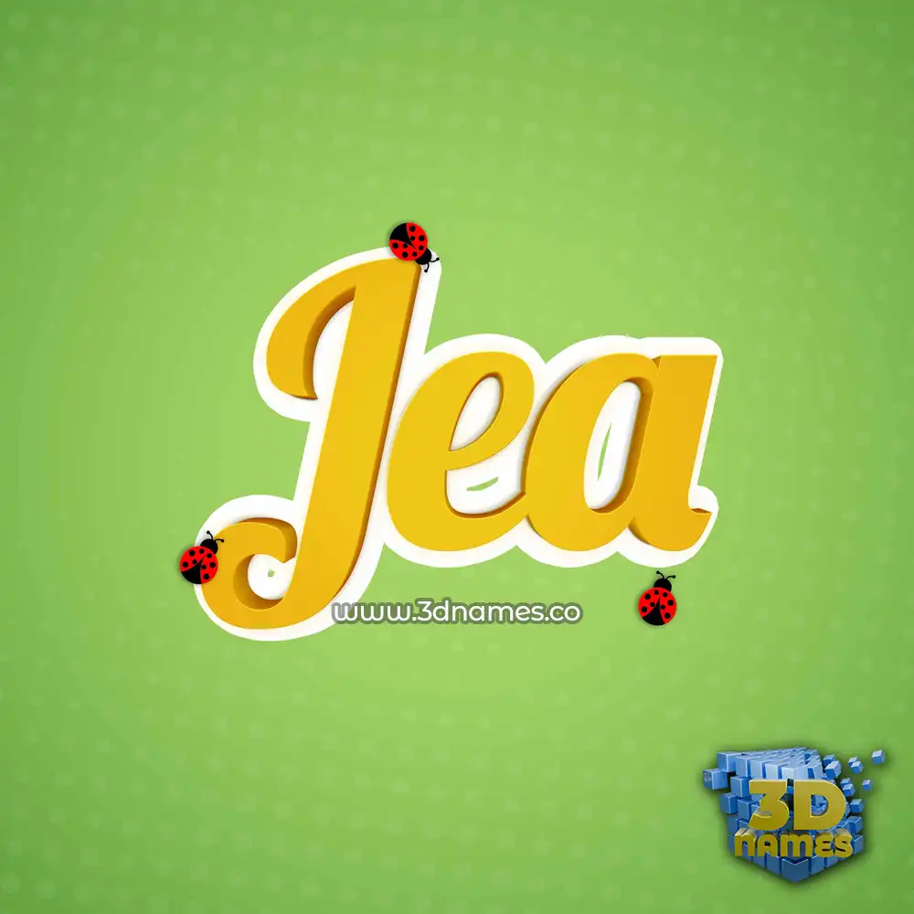 jea in Ladybugs style - 3D name wallpaper
