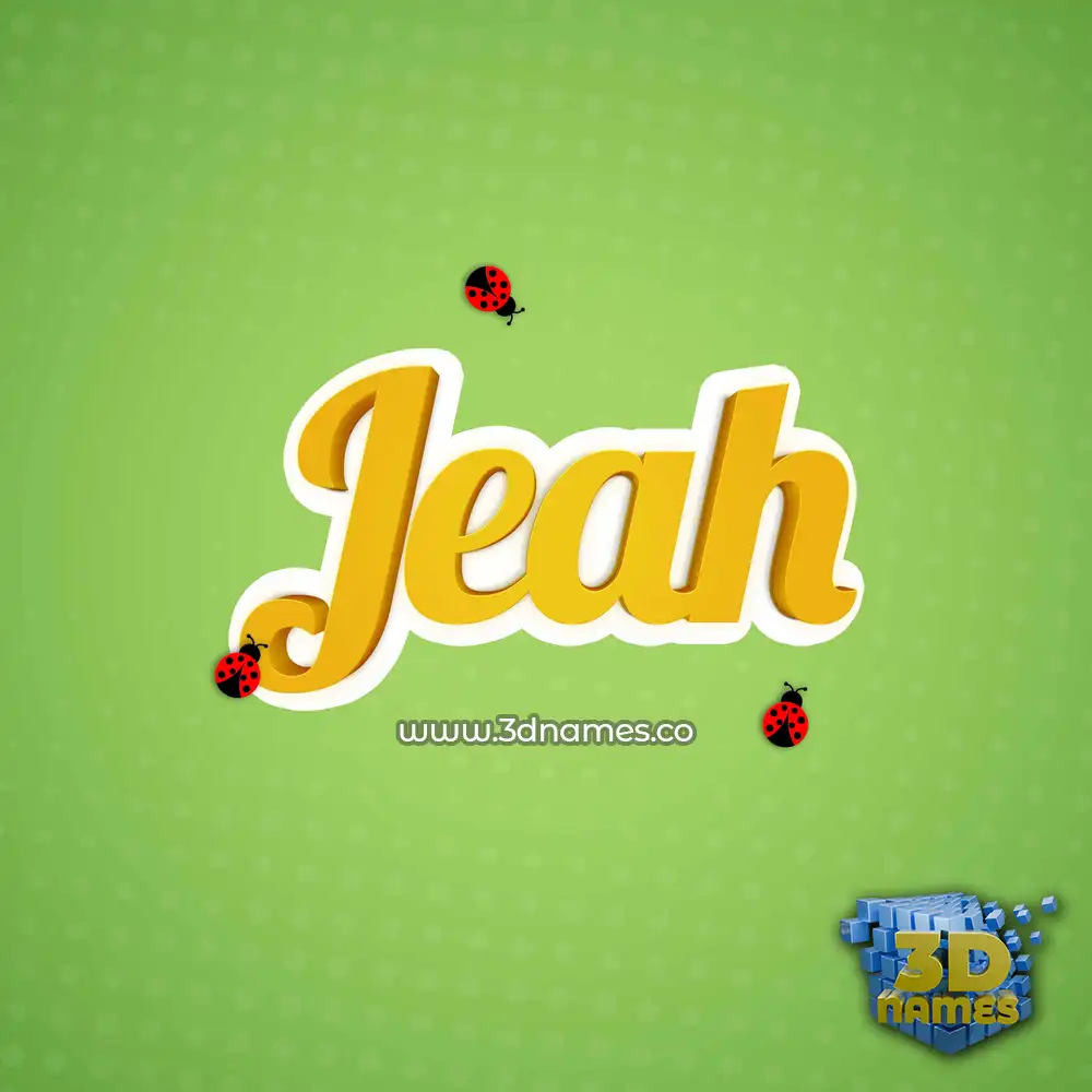 jeah in Ladybugs style - 3D name wallpaper