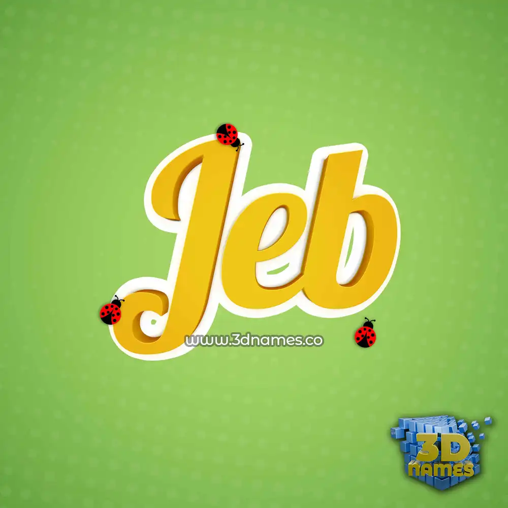 jeb in Ladybugs style - 3D name wallpaper