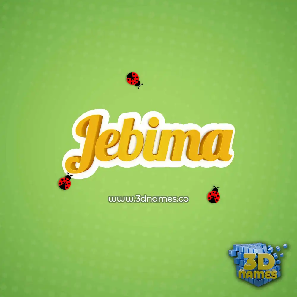 jebima in Ladybugs style - 3D name wallpaper
