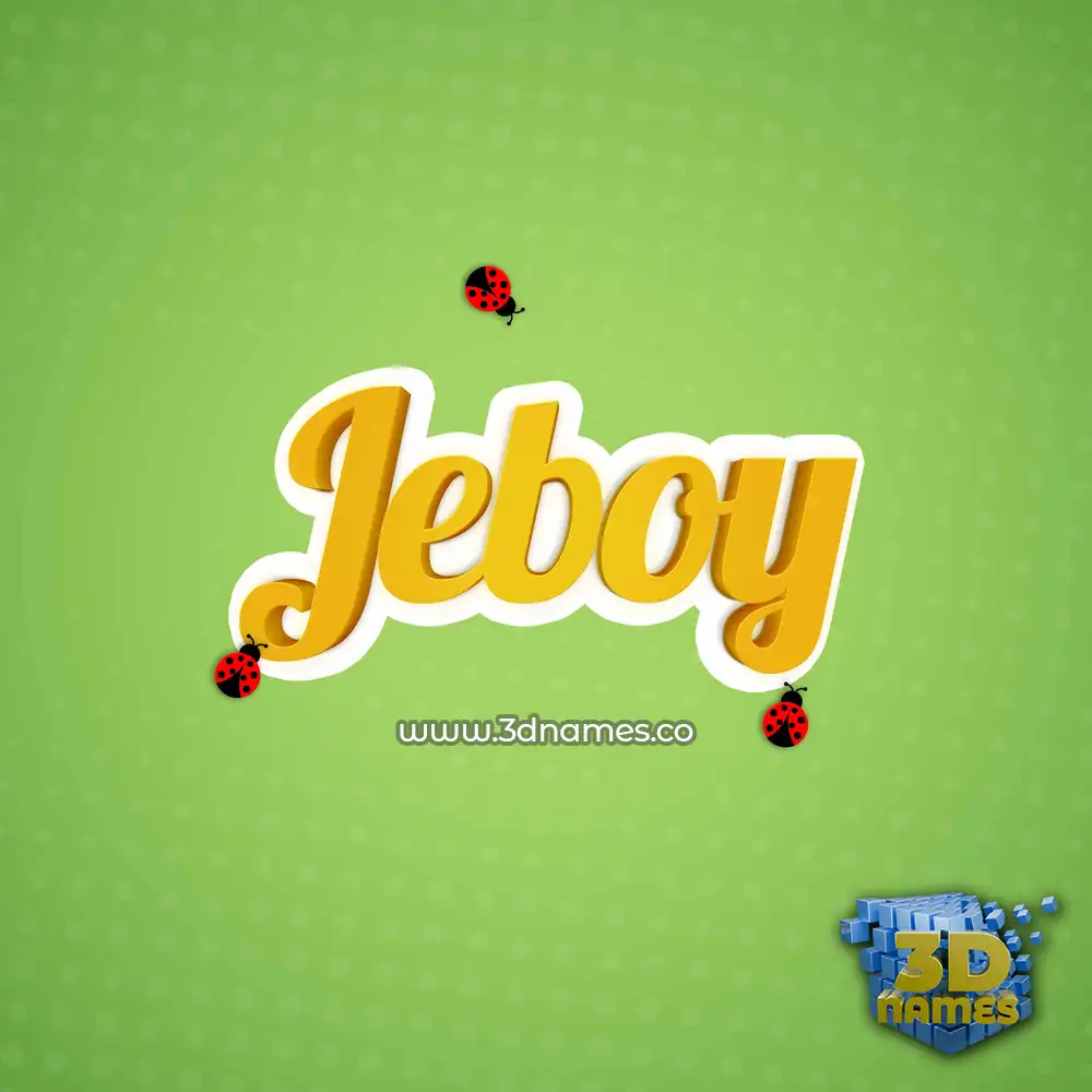 jeboy in Ladybugs style - 3D name wallpaper